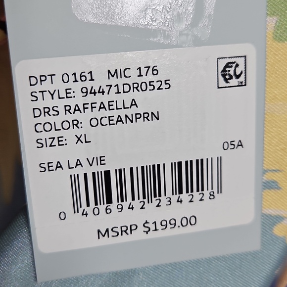 ANTONIO MELANI Raffaella Balloon Sleeve Satin Dress: Oceanprint: XL SEE DETAILS - Picture 8 of 16